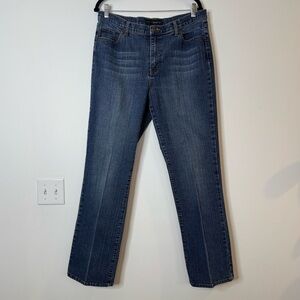 Venezia | Creased Blue Denim Bootcut Jeans 16 Tall